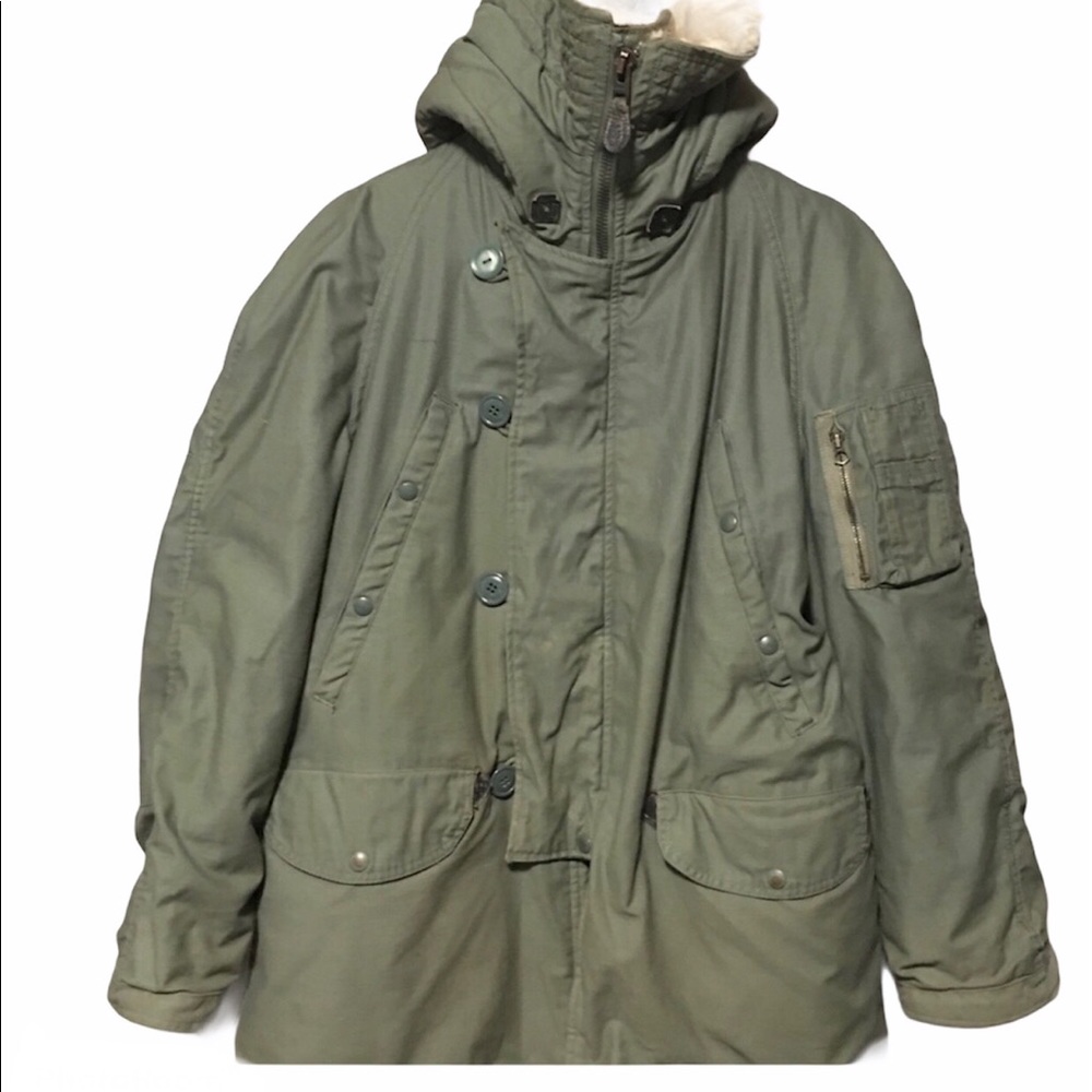 SALE EXTREME COLD WEATHER LONG COAT DRMO MILITARY N 3B HOODED PARKA SM GREEN …